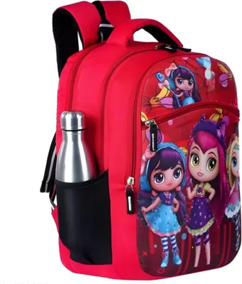 Kstyle Kids cartoon Printed School Backpack Bag for Baby Girls/Boys 22 L Backpack(Red)
