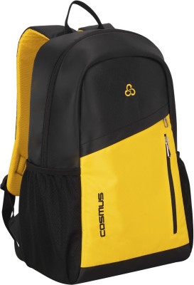 Cosmus Flaunt 29 L Black & Yellow Green Polyester Casual Backpack 29 L Laptop Backpack(Black, Yellow)