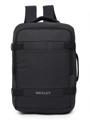 WESLEY Luxur Overnighter Expandable Anti Theft feature business/Travel/luggage backpack 45 L Laptop Backpack(Black)