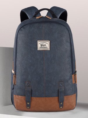 Gear Classic Leather without Anti Theft 28 L Laptop Backpack(Blue)