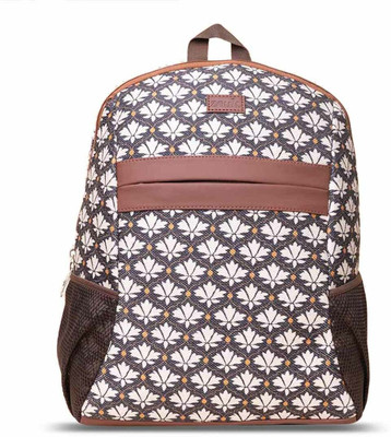 ZOUK Bidri Kaiser Classic Backpack 16 L Laptop Backpack(Black, White)