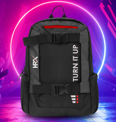 HRX by Hrithik Roshan SURFER Unisex Backpack with Rain Cover 32 L Laptop Backpack(Black)