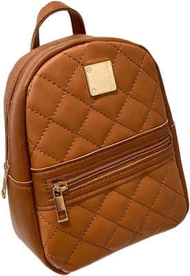 SYGA Women's Embroidered Small Backpack 10 L Backpack(Brown)