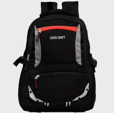 Louis Craft Large Laptop Backpack with Rain Cover 35L Men/Women(Black) 35 L Backpack(Black)