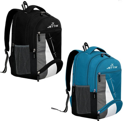 jettik High quality Combo Waterproof School Bag/College Bag Pack of 2 35 L Laptop Backpack(Blue, Multicolor)