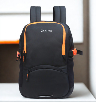 ZapTrek Casual PU Leather Waterproof New Design Laptop College Unisex 25 L Laptop Backpack(Black)