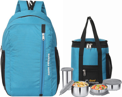 Good Friend Picnic Bag/College/Office/School/Travel/Unisex Bag & Lunch Bag Combo 24 L Backpack(Blue)