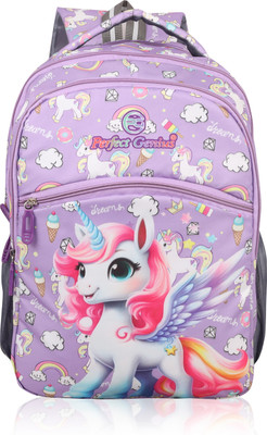 PERFECT GENIUS FunBuddy School Bag � Lightweight, Durable & Stylish for Kids (3-9 Yrs) 24 L Backpack(Purple)