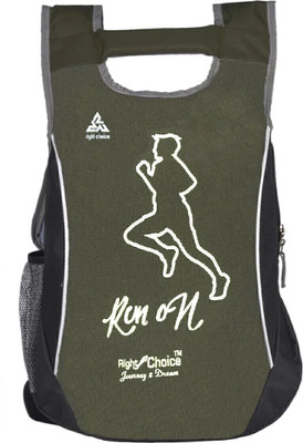 RIGHT CHOICE (2209) black mehndi green stylish tuff quality college school casual bag boy & girl 5 L Backpack(Black, Green)