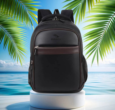 Airwin Premium Leather Backpack Stylish & Durable Perfect for Work, Travel & Daily Use 28 L Laptop Backpack(Black)