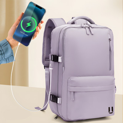 UMAI Anti-theft Laptop Bag 35L | Multi compartment With USB charging port 35 L Backpack(Purple)