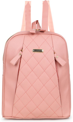 claspNclutch For Girl's Compartment And Adjustable Strap 9 L Backpack(Pink)