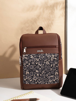 ZOUK FloMotif Amalia Daypack 10.6 L Laptop Backpack(Black)