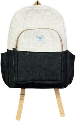Onish Eco-Friendly Backpack – Handmade Two-Tone Natural & Black Bag 17 L Laptop Backpack(Black, White)