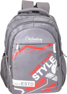 Aikaa Multi Compartment Bagpack School Bag For School College & Casual Use 25 L Laptop Backpack(Grey)