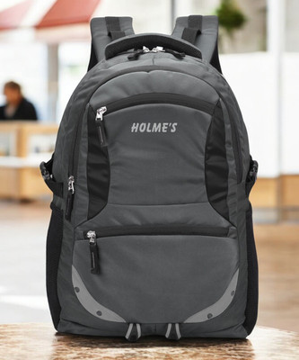 HOLME'S For Unisex,Office/Travel/Business Use,with Rain Cover And Reflective Strip(1006) 35 L Laptop Backpack(Grey)