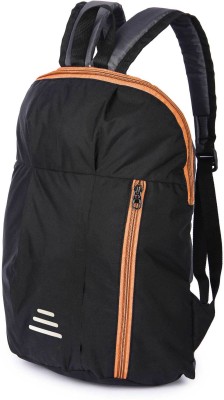 JMO27Deals Small Lunch Bag, Bag for School, Collage, Office Mini Backpack 12 L Backpack(Black, Orange)