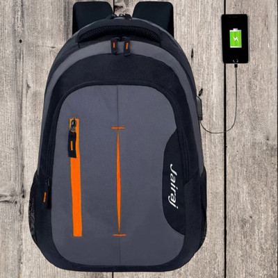 JairaJ backpack bag laptop bag school backpag(19.5*14) 37.1 L Laptop Backpack(Black, Grey)