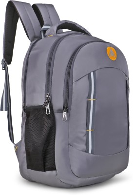 ADAMSON logo designs laptop backpacks college bag laptop padded 32 L Laptop Backpack(Grey)