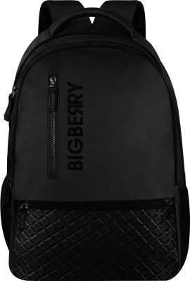 BIGBERRY Newage classic genuine PU Backpack with Multiple Compartments & organiser 28 L Laptop Backpack(Black)