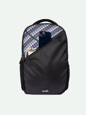 ZOUK Taaran Backpack - Bombay Houndstooth 18.5 L Backpack(Blue)