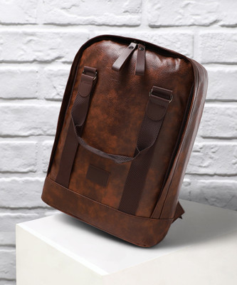 French Accent Men's The Daypack Backpack - Chocolate Brown 24 L Backpack(Brown)