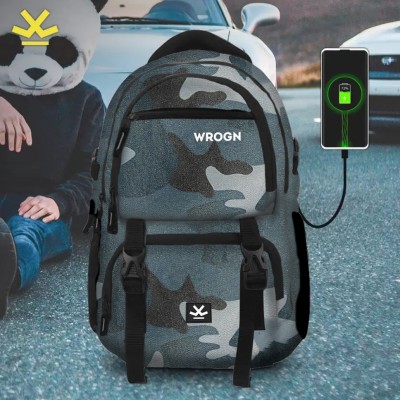 WROGN ASPHER Unisex With USB port and Rain cover 40 L Laptop Backpack(Multicolor)