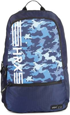 HRX by Hrithik Roshan Unisex Blue Camo & Navy Blue Printed Lifestyle 30 L Laptop Backpack