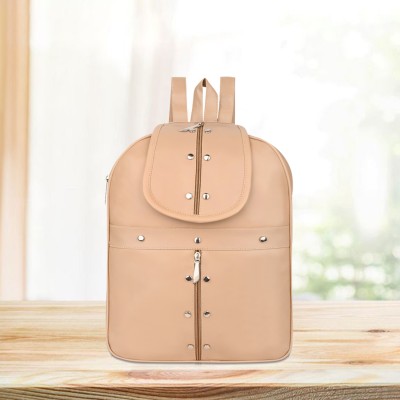 M R ALKA Attractive New College Girls Backpack 25 L Laptop Backpack(Beige)