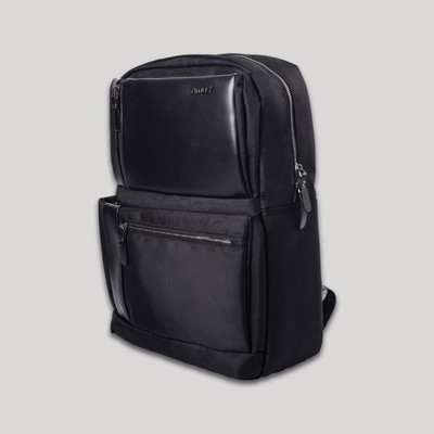 Timus Oslo Premium Polyester Fabric for Men & Women| Water Resistant 22 L Laptop Backpack(Black)