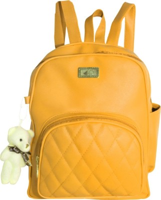 nf fashion Women Casual Teddy backpack, College Bag, Shoulder Bag Orange 8 L Backpack(Orange)