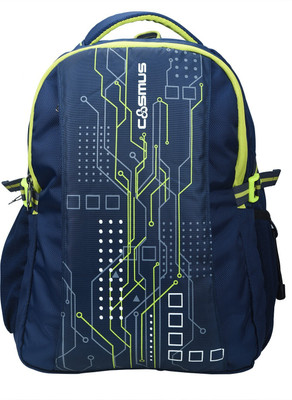 Cosmus 37 Ltr Navy Polyester Casual Backpack Bag 37 L Laptop Backpack(Blue, White, Green)