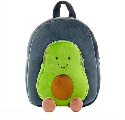 UDHNA Backpack Plush Avacado Cartoon Mini Travel Bag for Baby 12 L Backpack(Green)