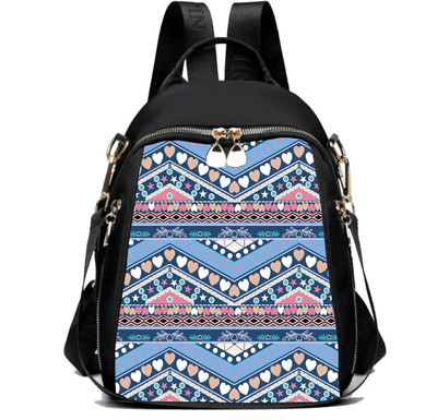 Flores kgn collection heart print multipocket girls backpack 20 L Backpack(Blue)