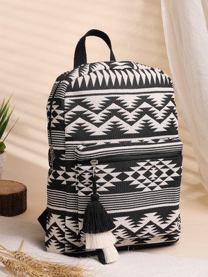 Anekaant Geomat 6 L Backpack(Black, White)