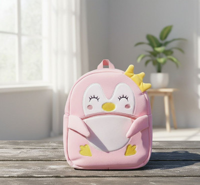 UDHNA Children's Pink Penguin Daycare Bag 12 L Backpack(Pink)