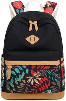 JAISOM Laptop bag 4k leaf print 20 L Backpack(Black)