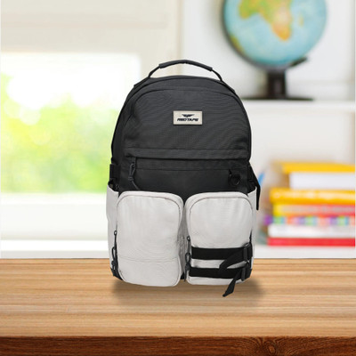 RED TAPE Grey Beige Boys & Unisex Polyester Backpack | School, College & Office Bag 23 L Laptop Backpack(Grey)