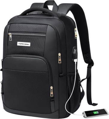 Hyper Adam 16.5 Inch Smart Bag With USB Charging Port, Anti Theft Pocket and Accessories 35 L Laptop Backpack(Black)