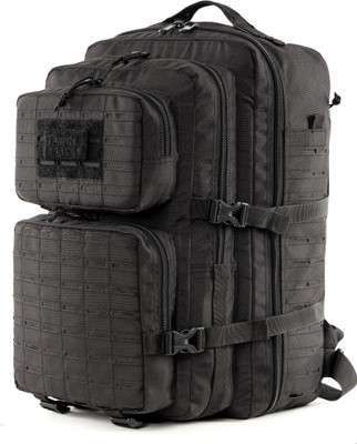 Tripole Force Plus Tactical Army 50 Litre Bag & Backpack with Laser-cut MOLLE 50 L Laptop Backpack(Black)