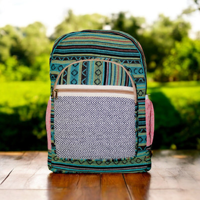 pleasing forest Colorful Tribal Versatile Canvas Daypack for Everyday Use Laptop Bag 25 L Laptop Backpack(Multicolor)