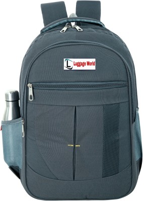 LUGGAGE WORLD Laptop Bags School Bag Men Women Travel College Office Carry Backpack Waterproof 35 L Backpack(Grey)