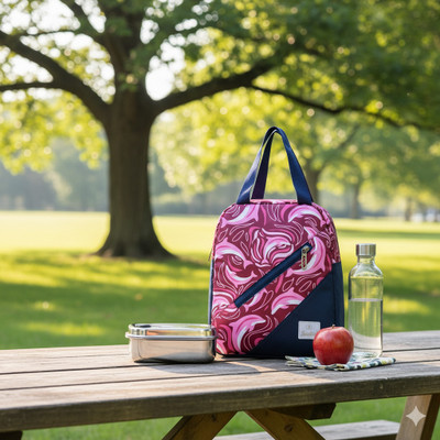Travel Look Insulated Lunch Bag for Office ,School | Travel Waterproof & Portable Lunch Tote 18 L Backpack(Pink)