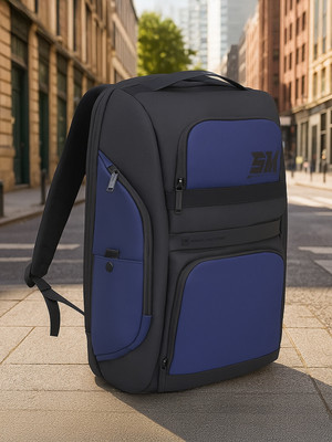 SWISS MILITARY Durham Backpack 15.6” Laptop Compartment, Multi-Zipper Pocket, USB Charging Port 20 L Backpack(Blue)
