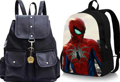 khatushyam collection A_BLK-4PKT-BACKPACK-SINGLE & SPIDER-04_@@_1PC_abc 30 L Backpack(Black, Black)