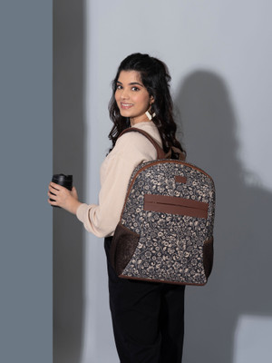 ZOUK FloMotif Classic Backpack 16 L Laptop Backpack(Black)