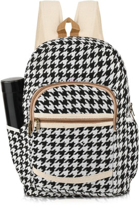 Mahaveer Collection Collage And School Backpack Alphabet Print Backpack 15 L Backpack(White, Black)