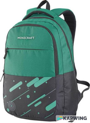 Minicraft Medium 25 L Laptop Backpack KLB02 (Blue) 35 L Backpack(Green, Grey)