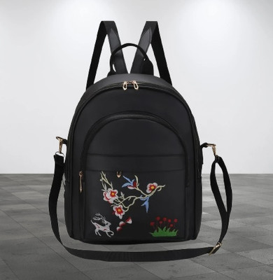 SKUGG Trendy Classy Attractive Backpack For Women Stylish New Design Beautiful 15 L Backpack(Black)