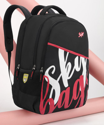 SKYBAGS QUBE 02SCHOOL BACKPACK (E) BLACK 28 L Backpack(Black)